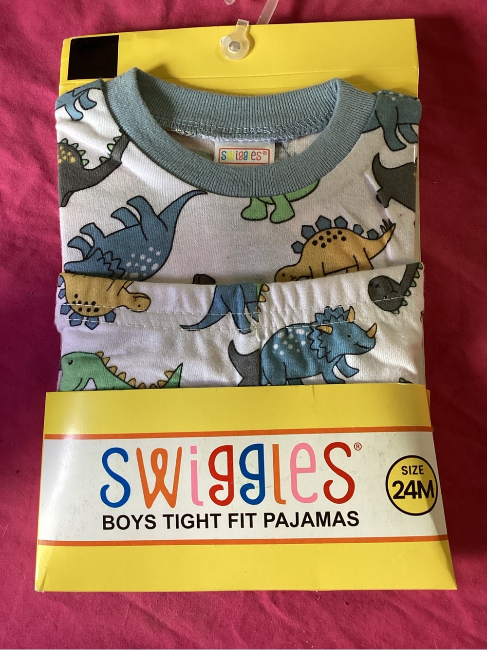 612-Swiggles Toddler Boys Tight Fit 2 piece Pajama Set Dinosaurs size 24 Months